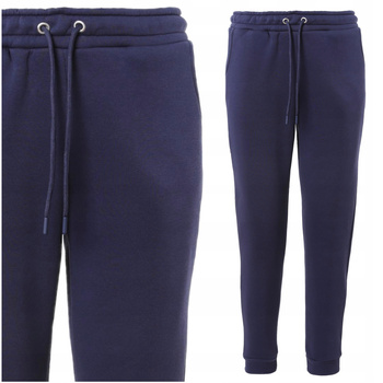 Spodnie Dresowe Damskie Ocieplane z Elastycznym Ściągaczem Ciepłe MORAJ