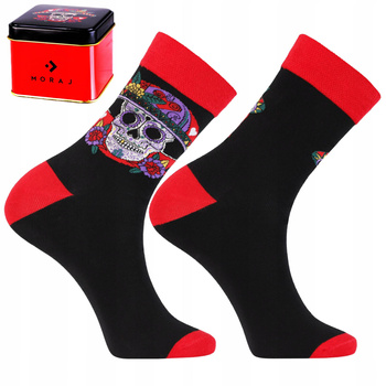 Wysokie SKARPETY MĘSKIE Puszka Prezent na Walentynki SKARPETKI MORAJ