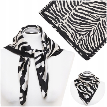 Elegancka Apaszka Damska w Zebrę Delikatny Szalik Szal w Wzory MORAJ