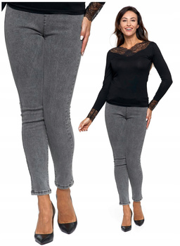 Jeansy Spodnie Damskie z wysokim stanem MORAJ