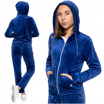 Welurowa BLUZA DAMSKA z Kapturem Rozpinana Welur Modny Kolor MORAJ 