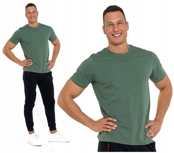 T-Shirt Koszulka Męska Bawełniana Klasyczna Krótki Rękaw MORAJ 