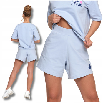 Szorty Damskie Luźne KRÓTKIE SPODENKI z Wysokim Stanem Stylowe MORAJ 