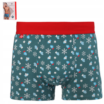 Bokserki Świąteczne Męskie Wygodne Prezent na Święta Śnieżki MORAJ 1szt. 