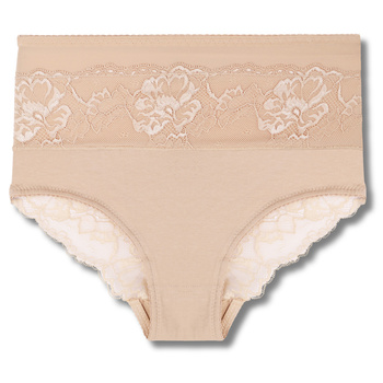 FIGI DAMSKIE ŚCIĄGAJĄCE MAJTKI MAXI BIKINI BEŻOWE Z KORONKĄ MORAJ 1-SZT