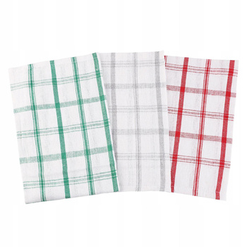 Ręcznik Kuchenny Ścierki Kuchenne Zestaw 3-PAK w Kratkę 35x55 cm MORAJ