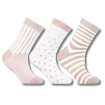 SKARPETY DZIECIĘCE MORAJ SKARPETKI DZIEWCZĘCE W PASKI KOLOROWE 3-PAR