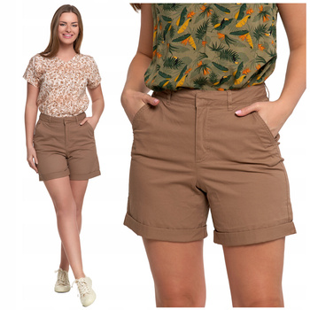 Szorty Damskie KRÓTKIE SPODENKI z Wysokim Stanem PASEK GRATIS MORAJ 