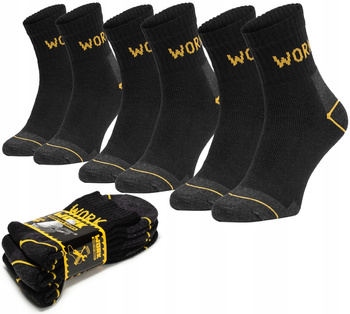 Skarpety Robocze 3/4 WORK BHP Wytrzymałe Mocne Skarpetki Bawełna 3PAK 