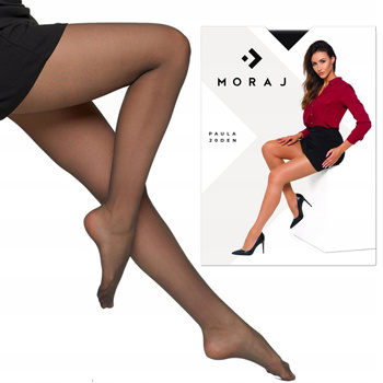RAJSTOPY DAMSKIE Gładkie Klasyczne Cienkie GRAFIT 15/20 DEN MORAJ 