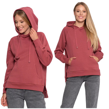 LUŹNA BLUZA DAMSKA DRESOWA Z KAPTUREM OCIEPLANA CIEPŁA KLASYCZNA MORAJ