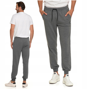 SPODNIE DRESOWE MĘSKIE ZE ŚCIĄGACZAMI KIESZENIAMI WYGODNE WIĄZANE MORAJ 