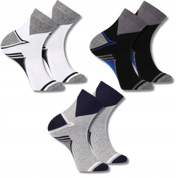 Skarpety Męskie Klasyczne 3/4 Skarpetki Za Kostkę Wzory MORAJ 3-PARY 