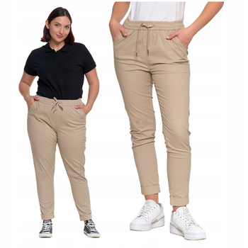Stylowe Spodnie Damskie Joggery Wiązane Wysoki stan Bawełniane MORAJ 