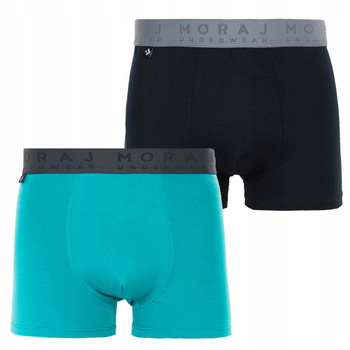 Bokserki Męskie Wiskoza Bambusowa Dopasowane Wygodne ZESTAW 2-PAK MORAJ 