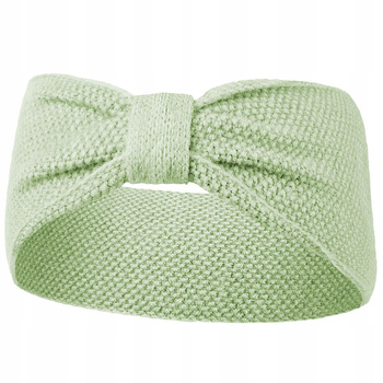 Urocza OPASKA NA GŁOWĘ Damska na uszy z Kokardką Dzianinowa Elegancka MORAJ