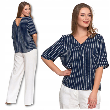 Elegancka Bluzka Damska Dekolt w Serek Wiskozowa Modna Kobieca MORAJ 