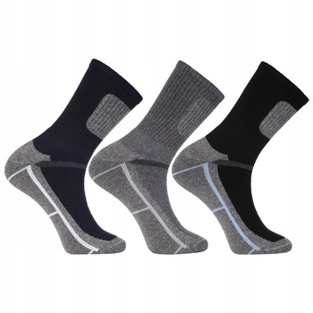 Skarpety Męskie Ciepłe Thermo na zimno Długie Prążkowane 3-PAK MORAJ 