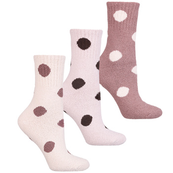 CIEPŁE SKARPETKI DAMSKIE MORAJ DŁUGIE SKARPETY W GROSZKI WYSOKIE 3PAR