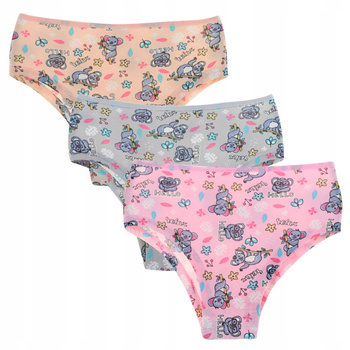 MAJTKI DZIEWCZĘCE Figi Dziecięce Typu Hipster Koale MORAJ 3 szt. 