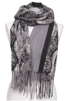 Szal Damski Wzorzysty Elegancki Duży Frędzle MORAJ