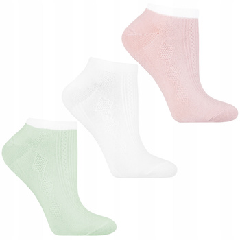 Skarpetki MORAJ Stopki Damskie Niskie Skarpety Pastelowe Kolory 3-pary