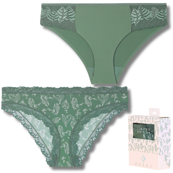 ELEGANCKIE MAJTKI DAMSKIE KORONKOWE FIGI DELIKATNE NA PREZENT MORAJ 2PAK