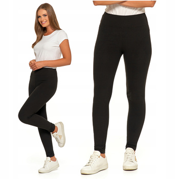 LEGGINSY DAMSKIE Prążkowane Ciepłe Wysoki Stan Getry Kryjące MORAJ