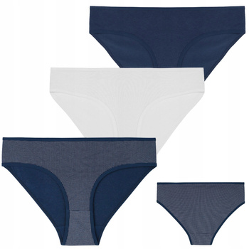 Figi Klasyczne Damskie Bawełniane Gładkie Bikini Wygodne MORAJ 3-pak 