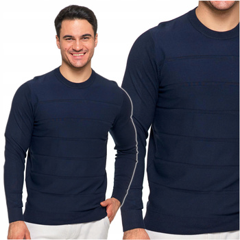 Elegancki Sweter Męski Okrągły Dekolt Klasyczny z Wiskozy Wygodny MORAJ 