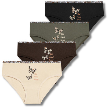 FIGI DZIEWCZĘCE DZIECIĘCE MAJTKI KLASYCZNE WYGODNE MORAJ 4-PAR