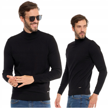 Elegancki SWETER MĘSKI Półgolf Klasyczny Stylowy Sweterek Ze Stójką MORAJ 
