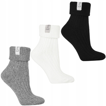 Ciepłe Skarpety z Wełną Damskie Skarpetki Prążkowane 3-PAK MORAJ 