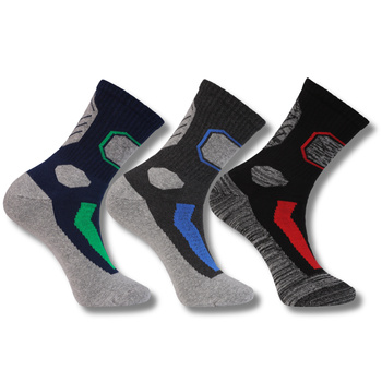 SKARPETY MĘSKIE FROTTE CIEPŁE SKARPETKI THERMO DŁUGIE MORAJ 3-PAR