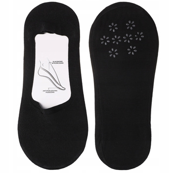 Stopki Niskie Skarpetki Damskie Laserowo Cięte Czarne MORAJ 1-PARA