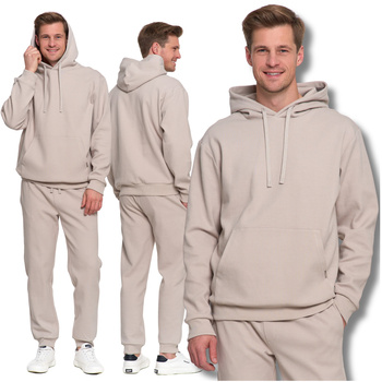 DRES MĘSKI BLUZA KAPTUREM SPODNIE DRESOWE KLASYCZNE ŚCIĄGACZE MORAJ 
